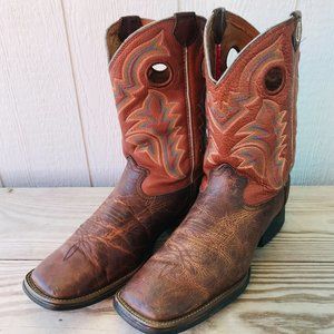 Tony Lama 3R Cowboy Western Boots Mens Sz 11 EE Brown Leather RR1106